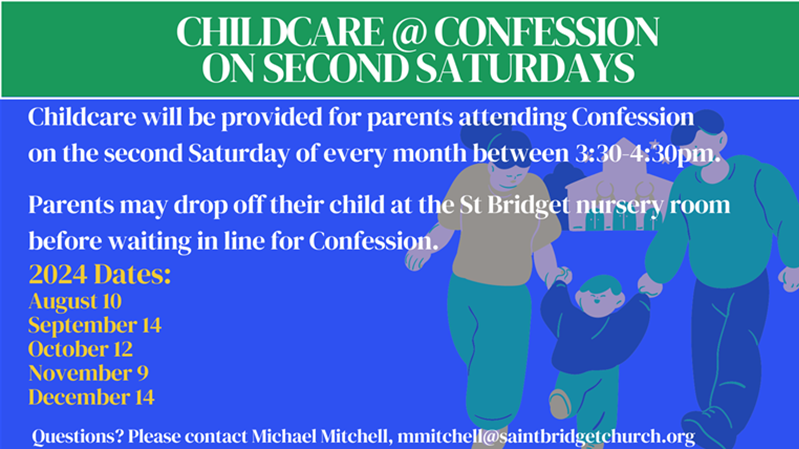 Second Saturdays: Childcare at Confession