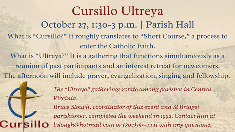 Cursillo Ultreya 10/27