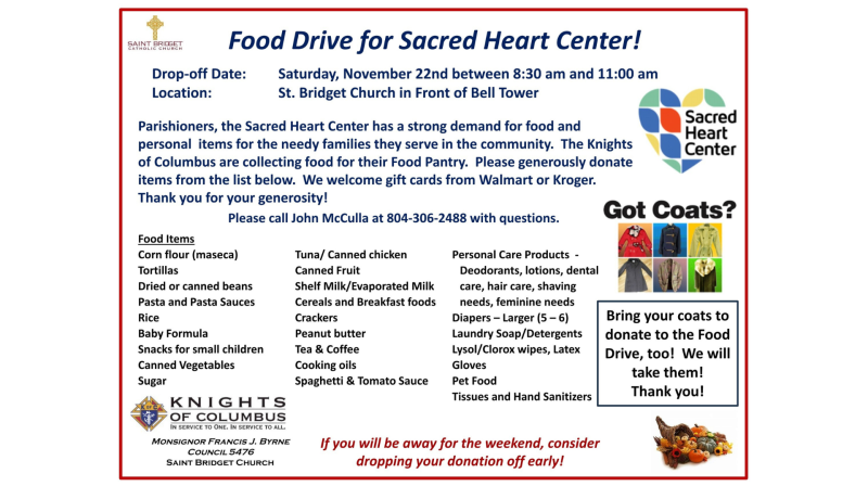 Food Drive 11/22
