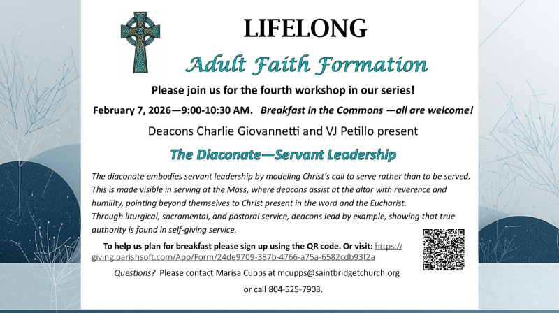February Adult Faith Formation