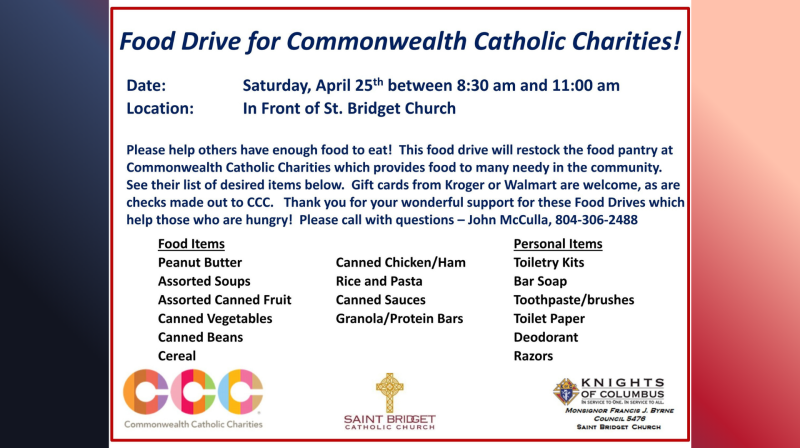 April 2026 Knights Food Drive