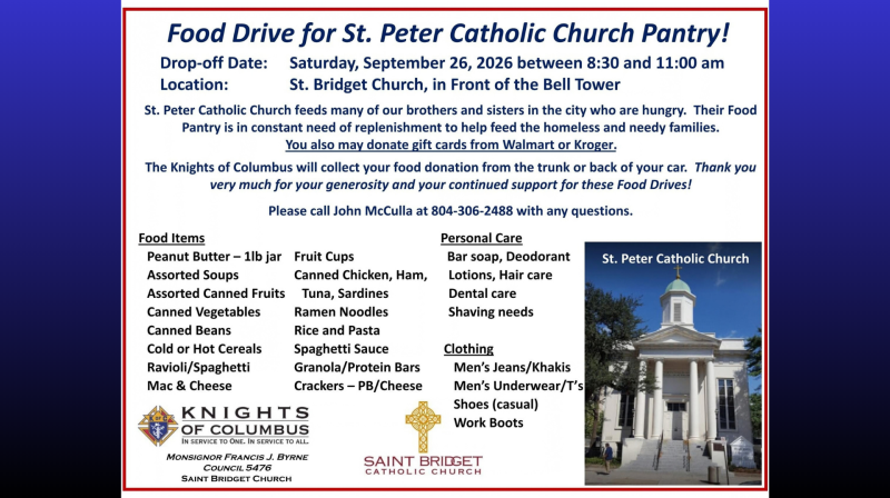 September 2026 Food Drive